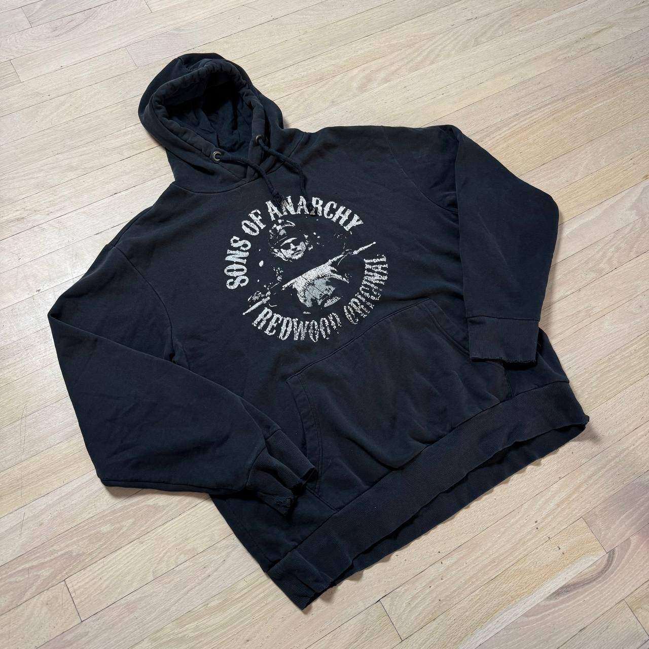 Sons Of Anarchy Redwood Original Biker Hoodie Black Graphic Pullover Mens Xl
